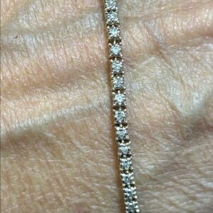 456239 14k yg diamond tennis bracelet sz 7in 7.5g